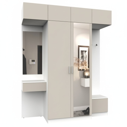 Набор мебели для прихожей "Марсель-263" МР 01-263 В2490 Ш2000 Г580 (ЛДСП Кашемир) Набор мебели для прихожей "Марсель-263" МР 01-263 В2490 Ш2000 Г580 (ЛДСП Кашемир)